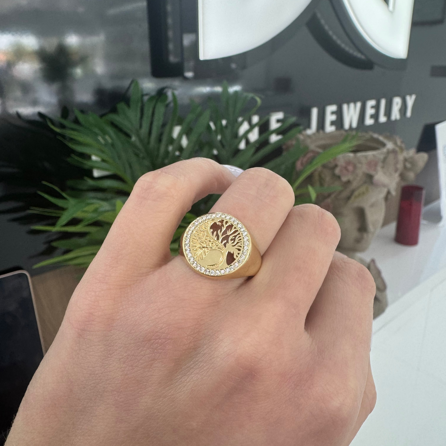 14K Arbol de la vida Ring